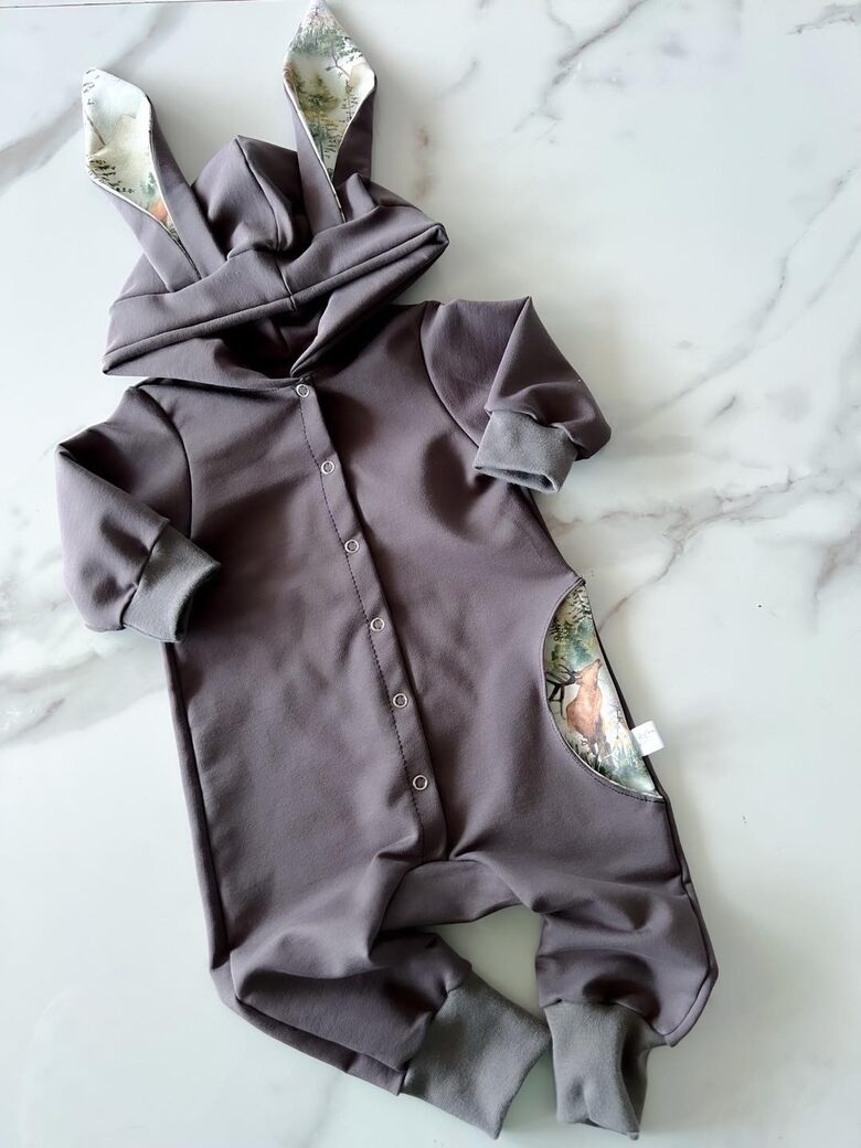 Zaķu romperis "T.pelēks"