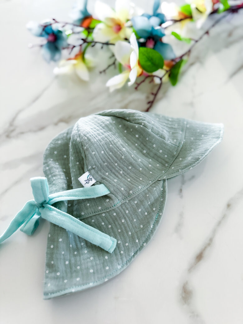 Muslīna cepure "Old mint pumpiņas"