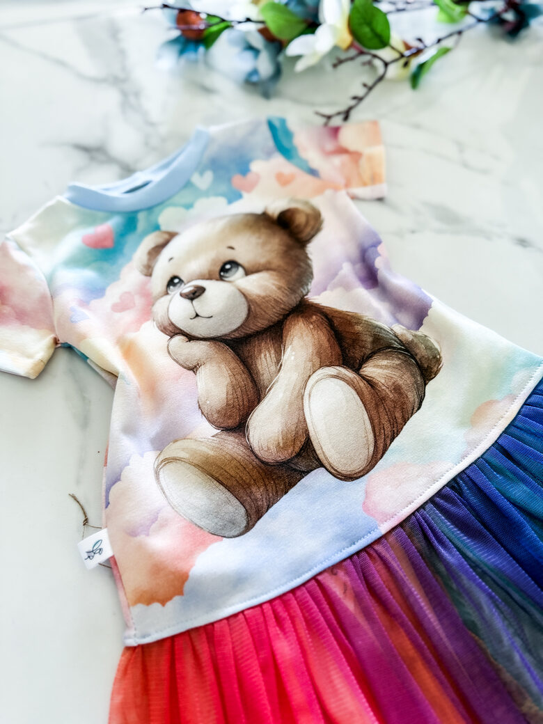 Tunika ar tilla volānu "Varavīksnes lācēns" 