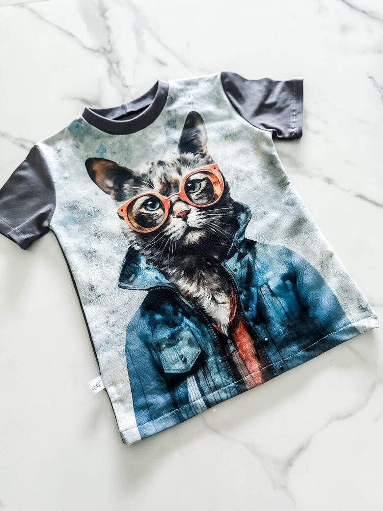 T-krekls "Kaķis ar brillēm"