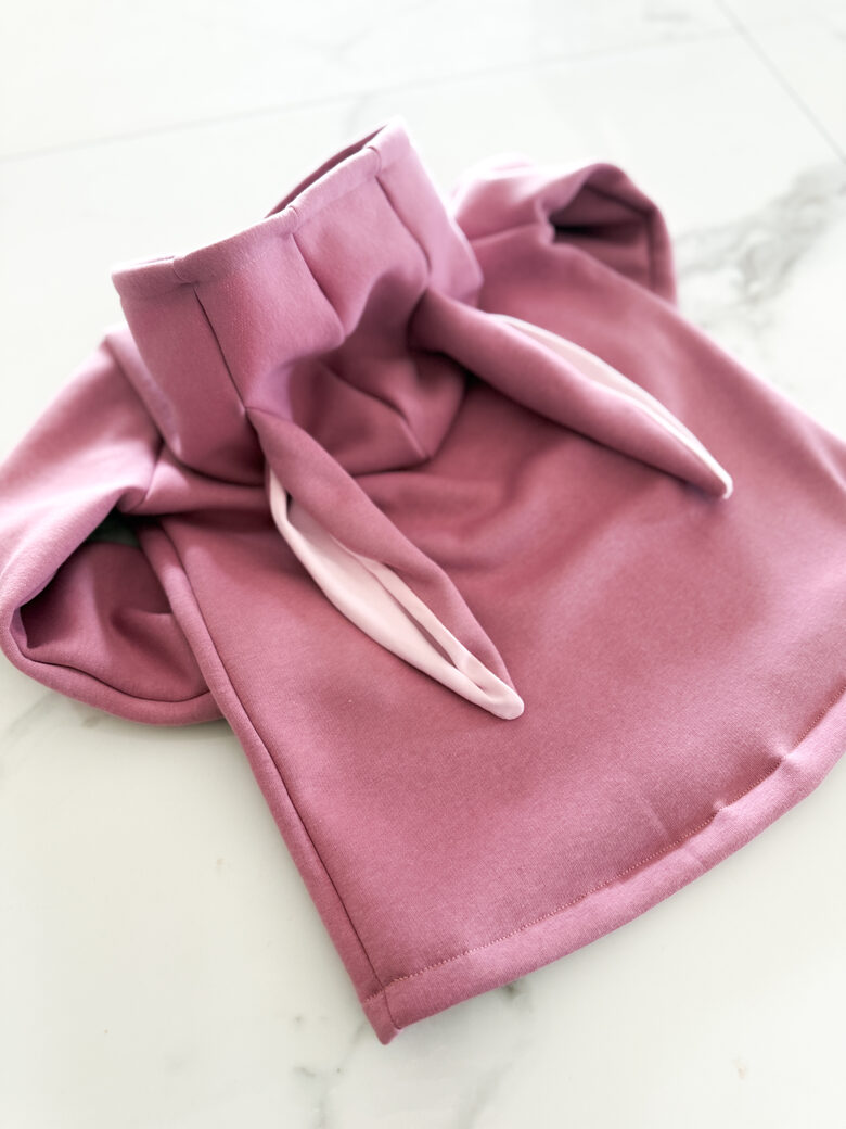 Kokvilnas flīsa zaķis "Old pink"