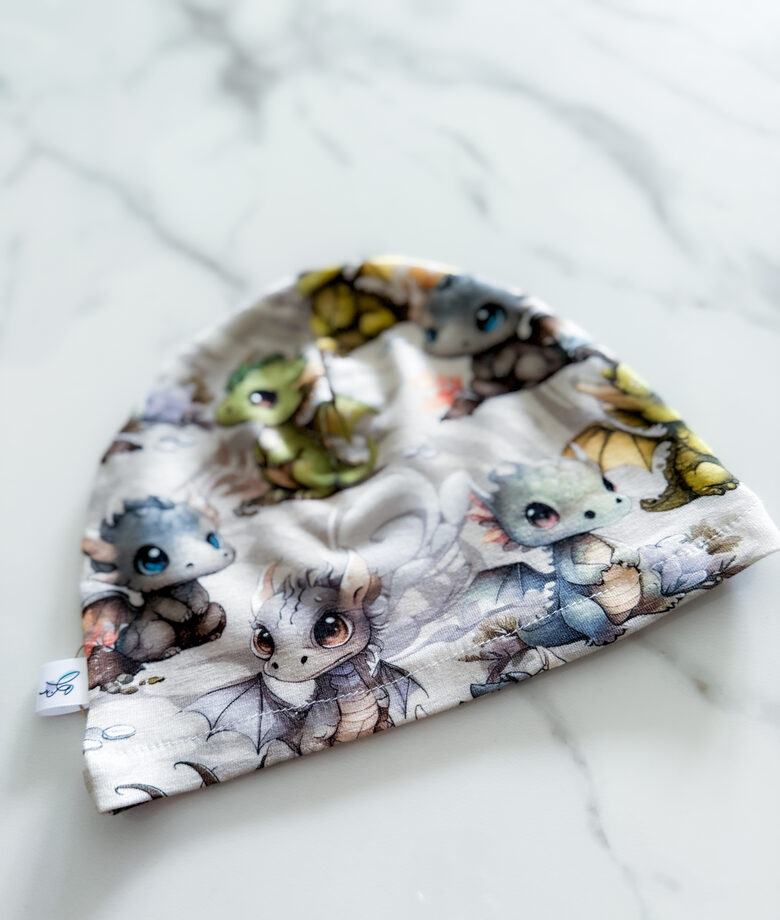 Plānā bezoderes cepure "Drakoni"