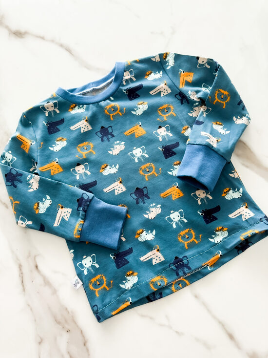 Garroku krekls "Krokodīls, lauva, zilonis"