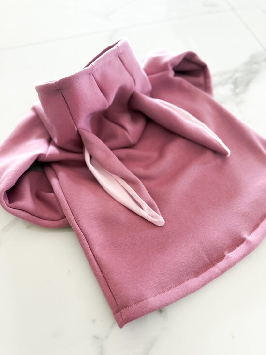 Kokvilnas flīsa zaķis "Old pink"