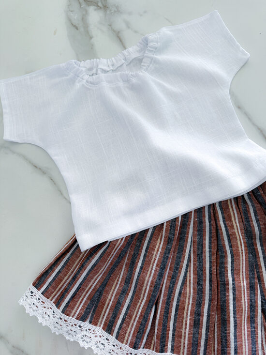 Viskozes lina oversize krekls "balts"