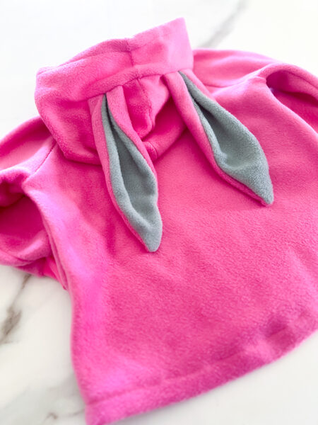 Polar flīss zaķa hūdijs " Pink "