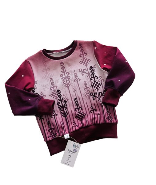 Latviskais džemperis "Sārtais austras koks"